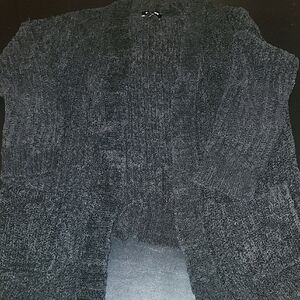 Express Women's Black Chenille Soft Cozy Long Cardigan Sweater